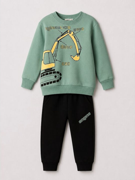 Nek Kids Wear Sweatpants Set Türkis-Schwarz Nek Kids Wear Sweatpants Set Türkis-Schwarz