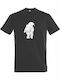 T-shirt Unisex " Asstronaut Showing Ass Funny Space " Dark Grey