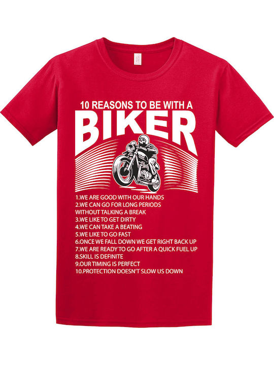 Unisex T-shirt Biker Rot