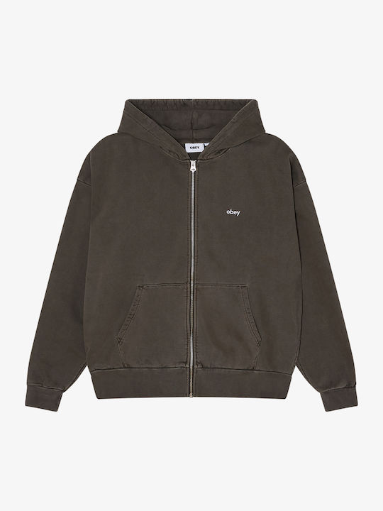 Obey Lowercase Pigment Cardigan with Hood Pigme...