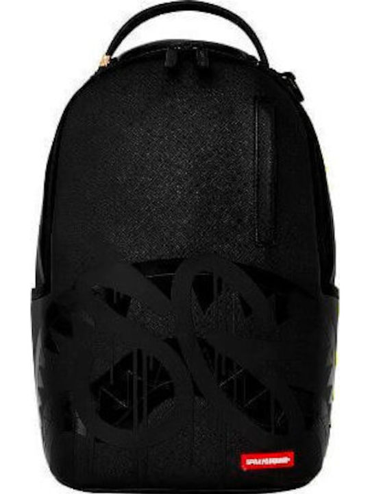 Sprayground Σχολική Τσάντα Πλάτης Γυμνασίου - Λυκείου Lux Black Ghost Drip Mini DLX 27 x 15 x 45εκ