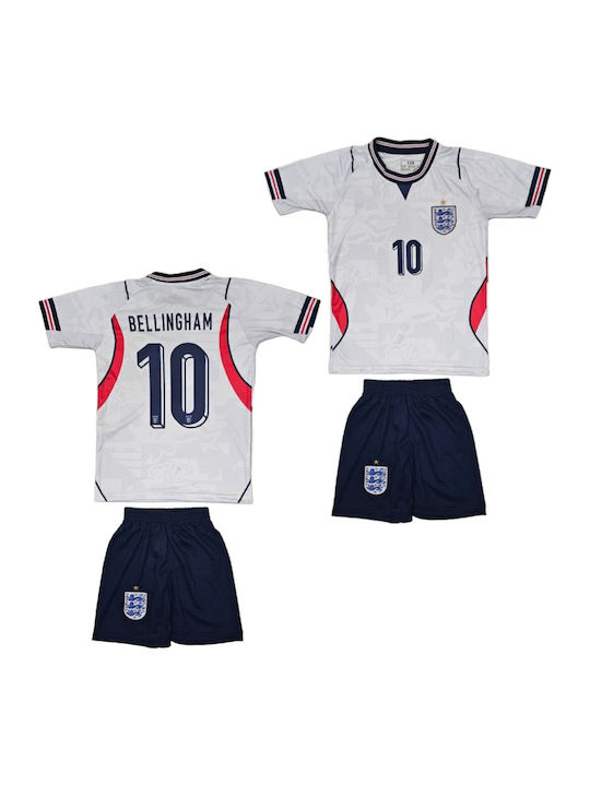 Set de Fotbal pentru Copii Bellingham Echipa Națională a Angliei Mundial 2026 Alb Balón De Oro Unisex Copii Ab186