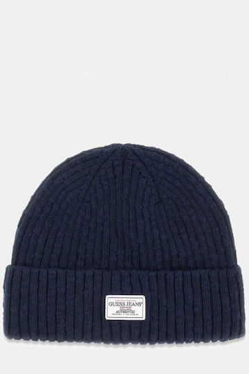 Beanie Căciulă Pentru Bărbați Tricotată în Culoare Albastră