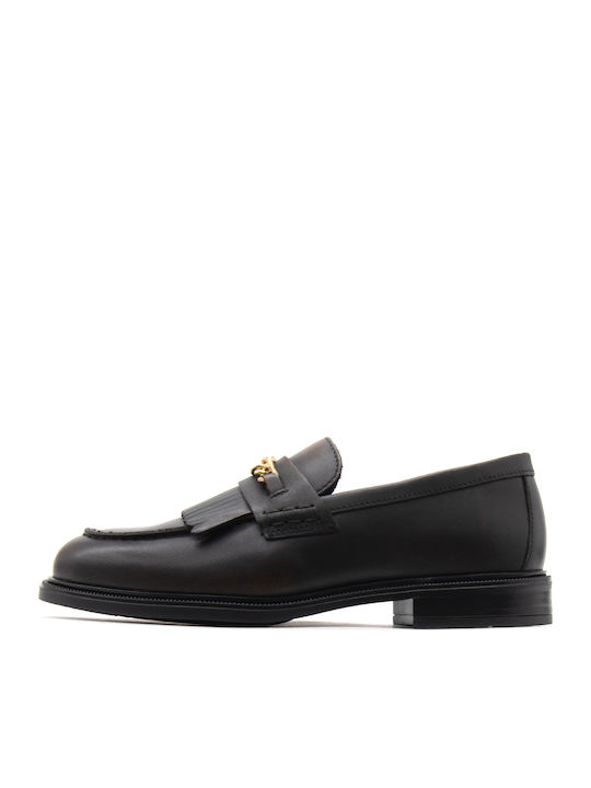 Tommy Hilfiger Leather Women's Loafers in Brown Colour