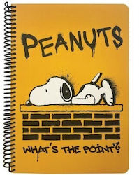Peanuts Snoopy and Woodstock Spiral Notebook Ruled B5 105 Paper Sheets Point