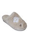 Winter Women's Slippers with Beige Fur