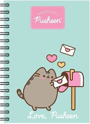 Back Me Up Σπιράλ Τετράδιο Ριγέ Β5 70 Φύλλων Love Pusheen
