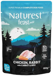 Naturest Wet Dog Food with Chicken, Rabbit, Carrot, Rice and Salmon 150gr Naturest Wet Dog Food with Chicken, Rabbit, Carrot, Rice and Salmon 150gr
