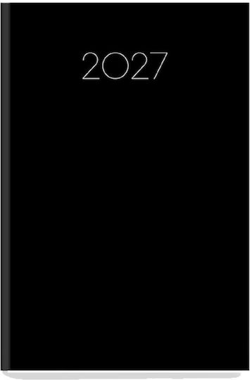 Innostat Прост Дневен Дневник 2027 Черен 14x21см