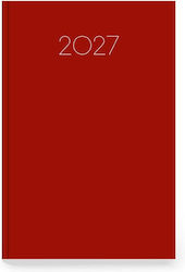 Innostat Simple Ημερήσια Ατζέντα 2027 Κόκκινη Δ...
