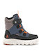 Kinderstiefel Schnee mit Schnürsenkeln Orange