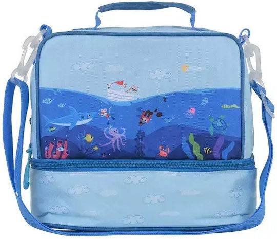 Estia Ocean Play Kids Insulated Handheld Lunch Bag 6 Litre Light Blue