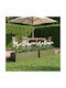 vidaXL Set of 2 Metallic Flower Pots Olive