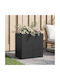 vidaXL Metallic Black Flower Pot 50x30x49cm