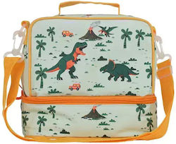 Estia Save The Aegean School Insulated Handheld Lunch Bag 6lt Green Dinosaurs Estia Save The Aegean School Insulated Handheld Lunch Bag 6lt Green Dinosaurs