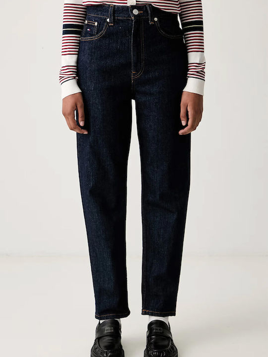 Tommy Hilfiger High Rise Women's Jeans Pants in Mom Fit Black