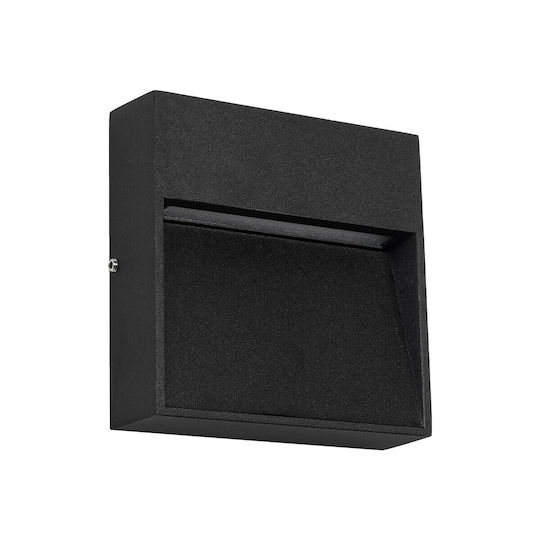 GloboStar Стенен Външен Осветителен Уред LED IP65 3W с Топла Бяла Светлина 11.5x3x11.5см.