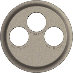 Celiane TV Rd Sat Socket Plate Titanium
