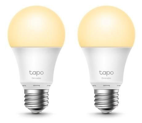 TP-LINK Becuri inteligente Tapo L510e v3 LED 8.7W pentru Dulie E27 Alb Cald 806lm Reglabil în intensitate 2 bucăți