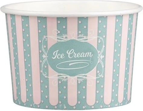 Intertan Set 50 Paper Ice Cream Bowls with Capacity 237ml