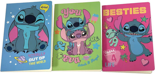 Gim Stitch Σετ 3 Σημειωματάρια A5 (Διάφορα Χρώματα)