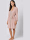 Notte Stella Summer Women's Robe with Pink Nightgown