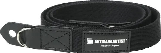Artisanartist Curea Subțire Din Material Tip Inel/Orificii Neagră