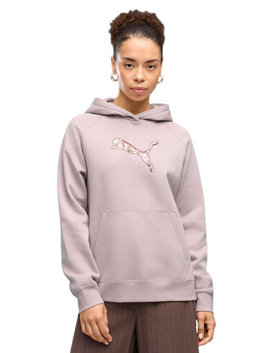 PUMA Γυναικείο Φούτερ με Κουκούλα Misty Rose