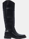 Wildleder Damenstiefel Schwarz