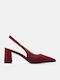 Pointed Toe Heels with Medium Burgundy Heel