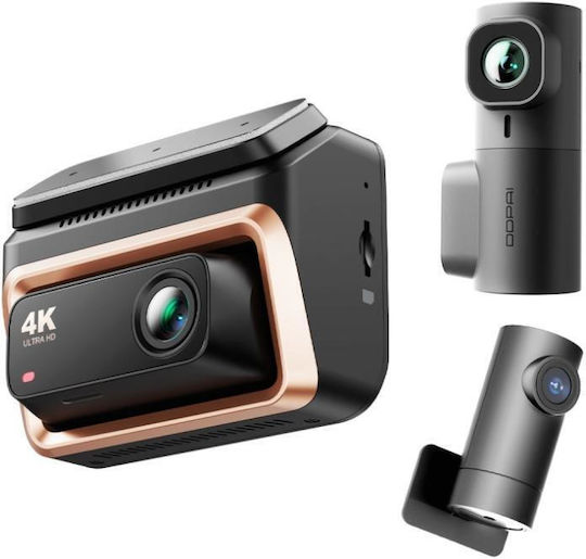 DDPAI Z60 Pro Set Cameră DVR Auto 4K cu Ecran 3" Bluetooth, Wi-Fi, GPS și Cameră Oglindă Spate
