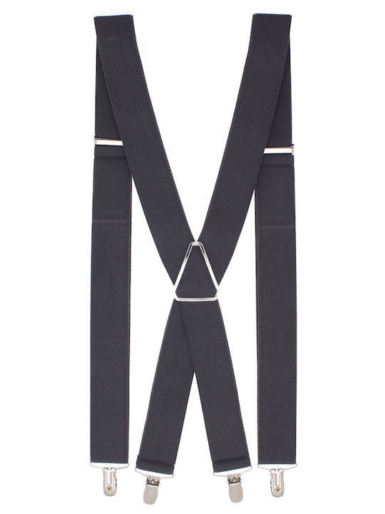 Unisex Adult Suspenders Buticcochet Made Elastic Synthetic Material 25 Mm Gray Br518