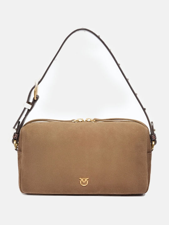 Bowling Leather Women's Shoulder Bag Beige