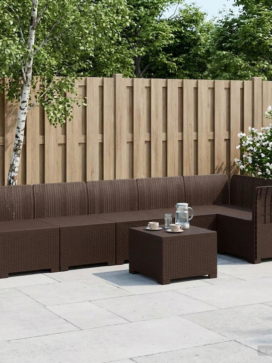Ecksofa für den Außenbereich Rattan