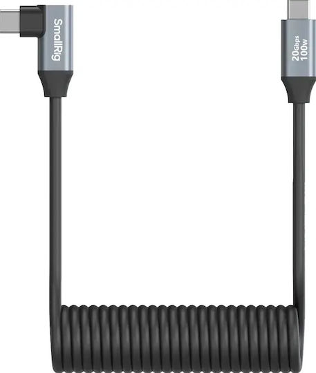 Smallrig Smallrig 4792 USB-C Gerade Zu USB-C Abgewinkeltes Spiral Datenkabel