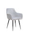 Piero Dining Chairs Velvet Light Grey 2pcs 57x60x85.5cm