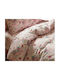 MayHome Set Cearceafuri Semi Duble Din Bumbac Roz 180x240cm