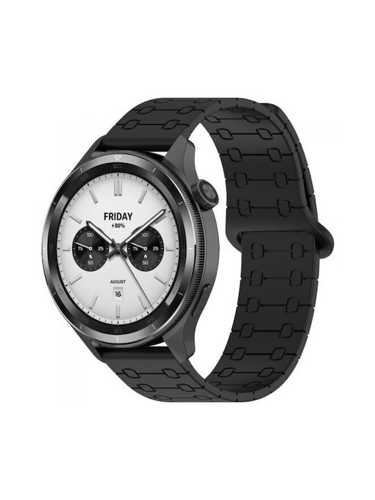 Curea Silicone Tire Strong Magnetic Power Amazfit Bip 6 46mm Negru