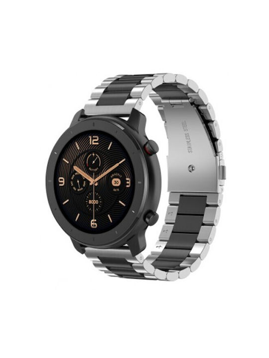 Stainless Steel Dual Color Amazfit Bip 6 46mm Silver Black