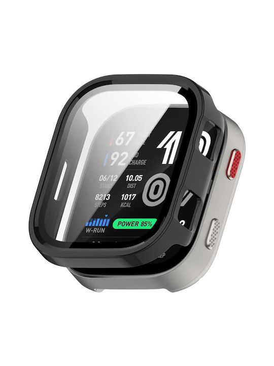 Carcasă din plastic cu sticlă călită în culoare neagră pentru Amazfit Bip Max Carcasă din plastic cu sticlă călită în culoare neagră pentru Amazfit Bip Max