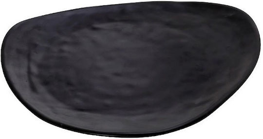 Tria Wave Πιάτο Ρηχό Τρίγωνο από Μελαμίνη Μαύρο 24x26cm