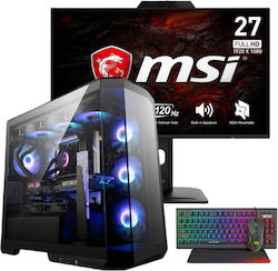 Vengeance RoadRage-V8 MSI Edition Gaming Desktop PC Ryzen 7-8700F 32GB DDR5 1TB SSD Radeon RX 9060 XT No OS and MSI PRO MP272PMG Monitor