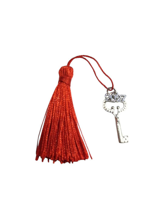 Kalliopi Silver Handmade Hanging New Year's Lucky Charm Silver Key 2027 3.2cm
