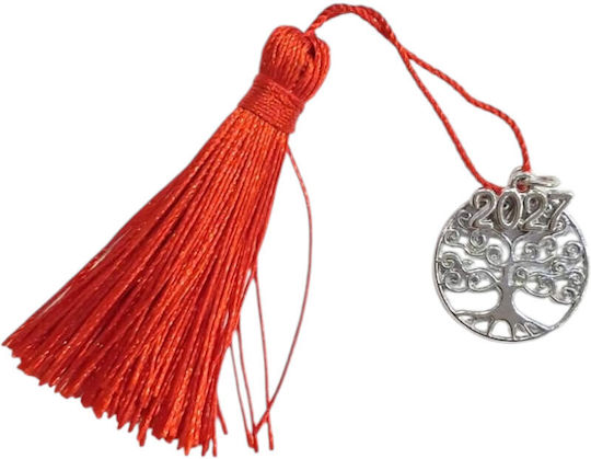 Kalliopi Silver Handmade Hanging New Year's Lucky Charm Little Silver Tree 2027 3x3cm