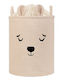 Moni Moni Kinder-Aufbewahrungskorb aus Stoff Nori Beige 35x45cm