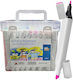 Justnote Drawing Markers with Dual Tip Set 60 Colours