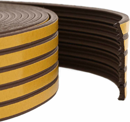 vidaXL Door Draft Stopper Window Rod in Brown Colour 0.4cm