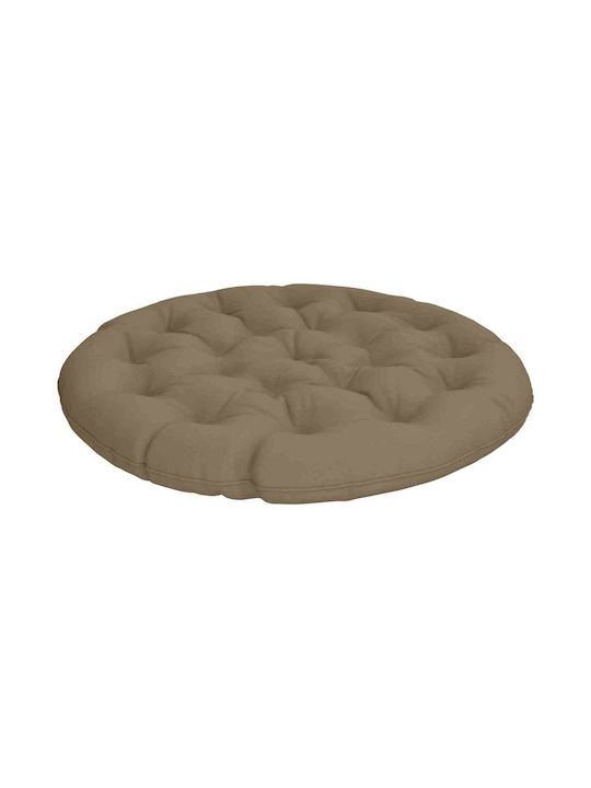 vidaXL Gartenstuhlkissen Rund Taupe 120x12cm