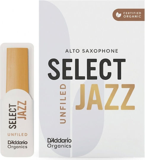 Daddario Woodwinds D'addario Organic Select Jazz Unfiled Soft Тръстика за Алт Саксофон No 2 1 Бр