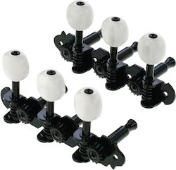 Grover Gb120-ss 3+3 Schwarze Weiße Perlmuttknöpfe